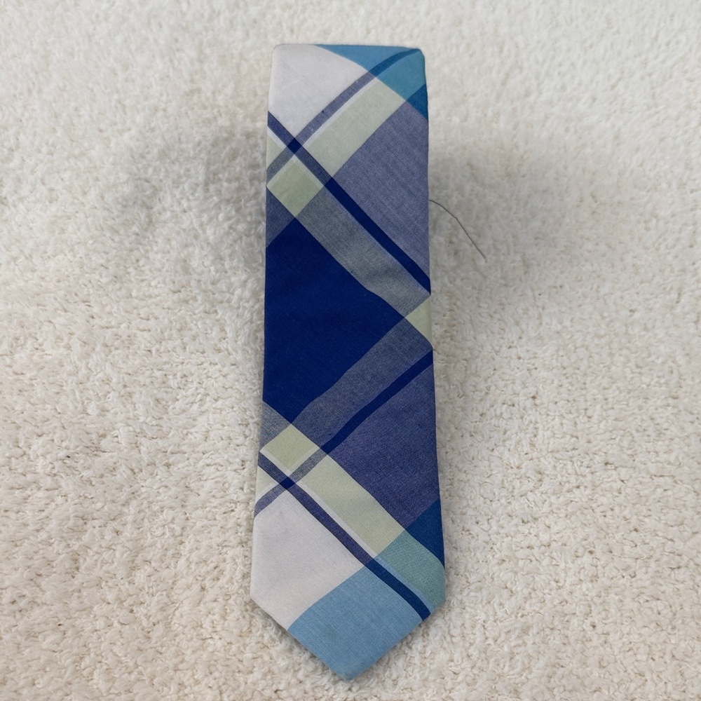 Blue Plaid Men's Tie - Brand Unknown